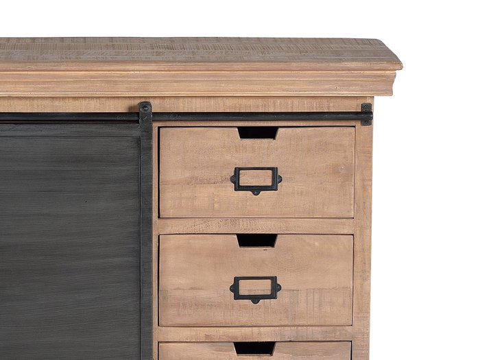 GINER Y COLOMER Cómoda de estilo industrial en madera de mango y metal